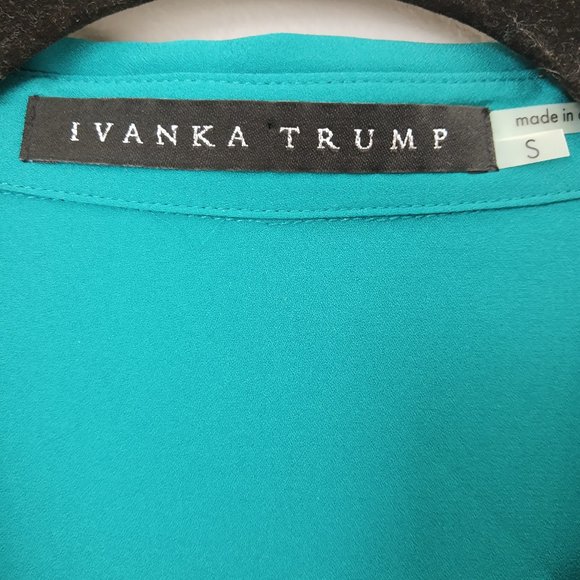 Ivanka Trump Teal Blouse - Picture 2 of 4